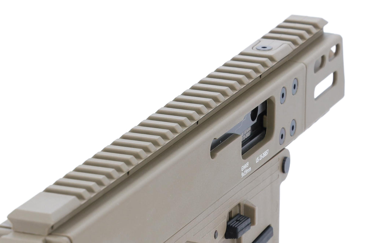 Lambda Defence x B&amp;T GHM9 Gen.2 Tan airsoft machine gun