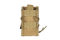 Double shingle-type magazine pouch - tan