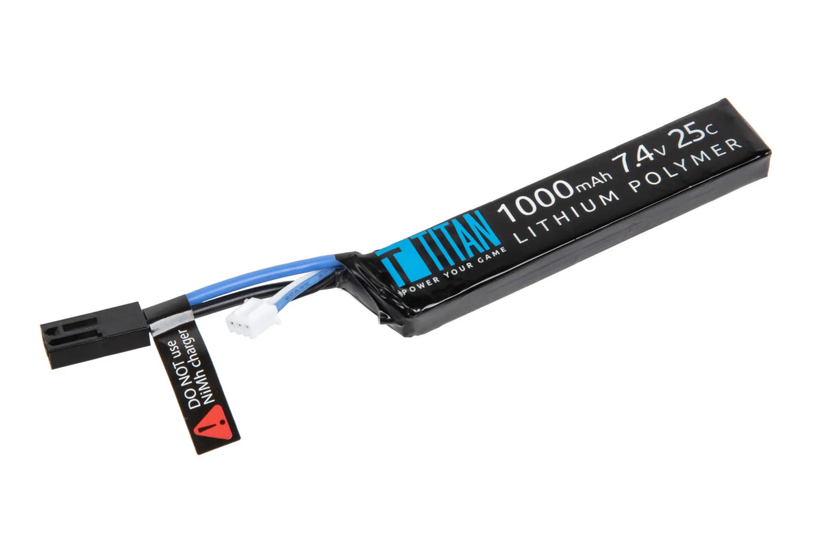 Li-Po Titan 1000mAh 7.4V 25C Tamiya Stick battery