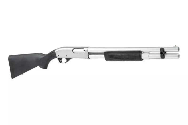 M870 Police Extended Version Shotgun Replica - Silver