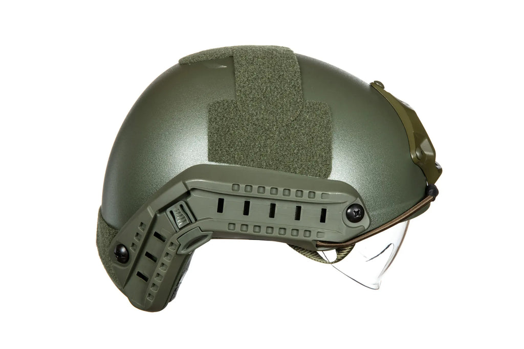 X-Shield MH helmet replica with goggles - Olive