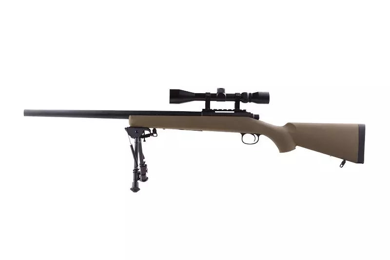 SW-10 Sniper Rifle Replica with scope and bipod (Upgraded) - tan