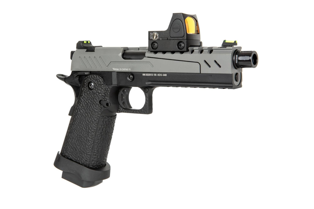 Hi-Capa 5.1 Split Side Pistol Replica - Grey / Black (with BDS Sight)