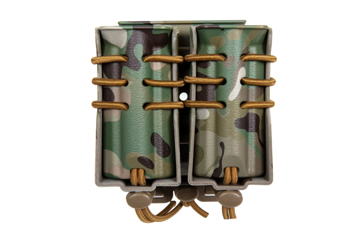 Carrier for 2 9mm magazines and an M4/M16 magazine Wosport Urban Assault Quick Pull Multicam