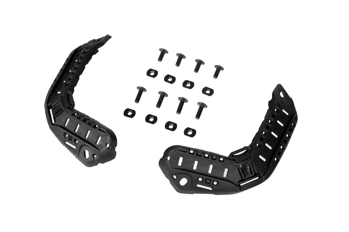 Set of Mounting Rails for Super High Cut Helmets - Black