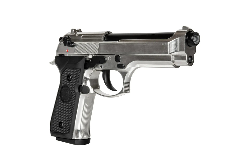 Replica of the Double Bell M92 Silver pistol