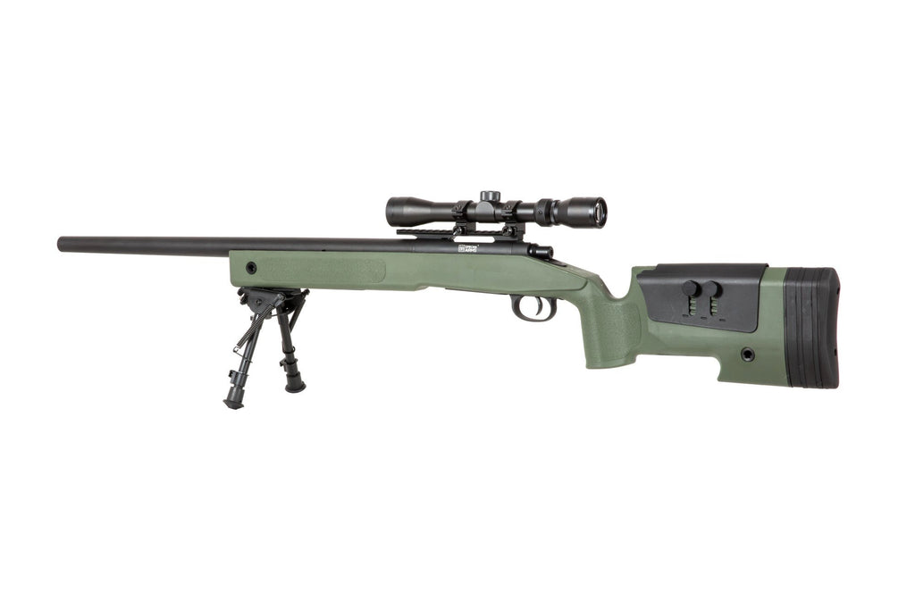 SA-S02 CORE™ High Velocity Sniper Rifle Replica with Scope and Bipod - olive