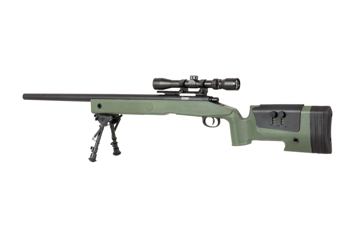 SA-S02 CORE™ High Velocity Sniper Rifle Replica with Scope and Bipod - olive