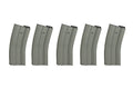 Set of 5 Hi-Cap 300 BB Magazines for M4/M16 Replicas - Grey