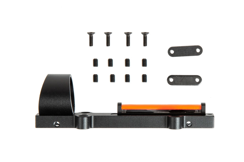 1X28 Fiber Red Circle Sight Replica for Shotguns - Black