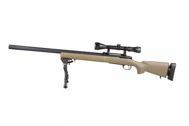 SW-04J Army Sniper Rifle Replica with scope and bipod (Upgraded) - tan