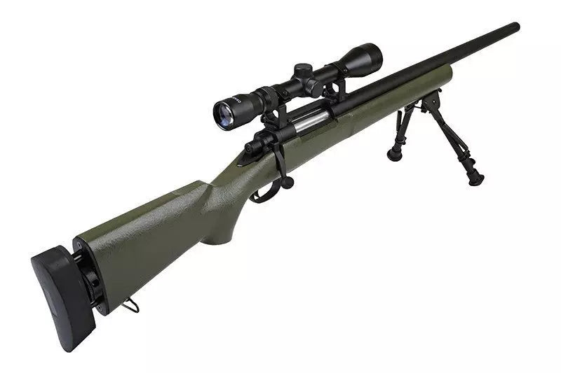 SW-04 Sniper Rifle Replica with Scope and Bipod - Olive Drab