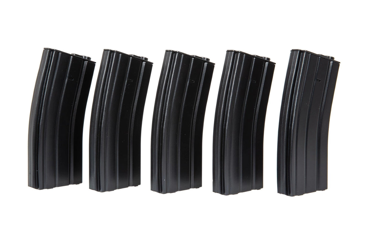 5pcs set - 30rd real-cap magazine for M4/M16 - black