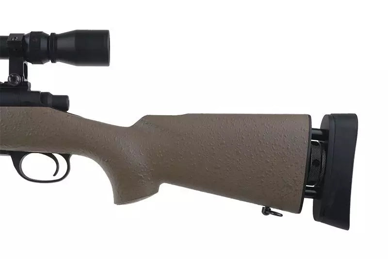 SW-04 Sniper Rifle Replica with Scope and Bipod - Tan