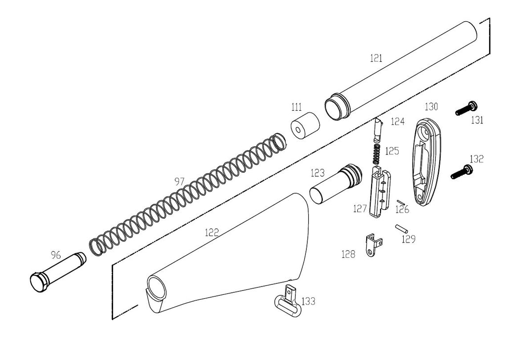 WE spare parts kit M16A1 V3 GBBR assault rifle (stock)