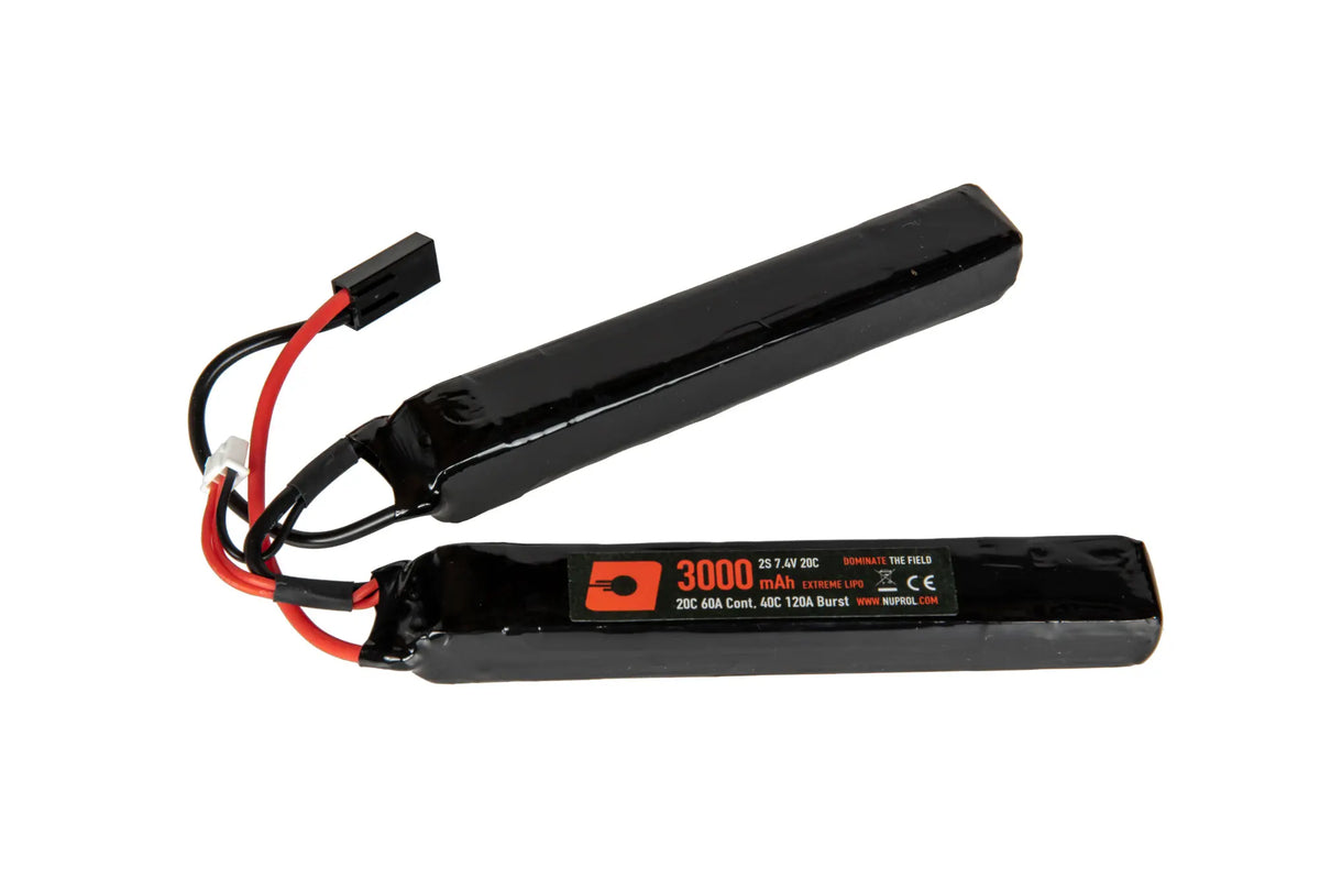 LiPo 3000mah 7.4v 20c battery - bipartite