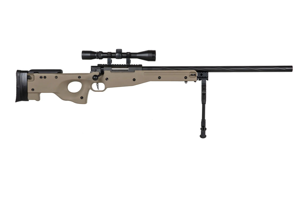 Specna Arms SA-S11 sniper airsoft rifle with scope and bipod Tan