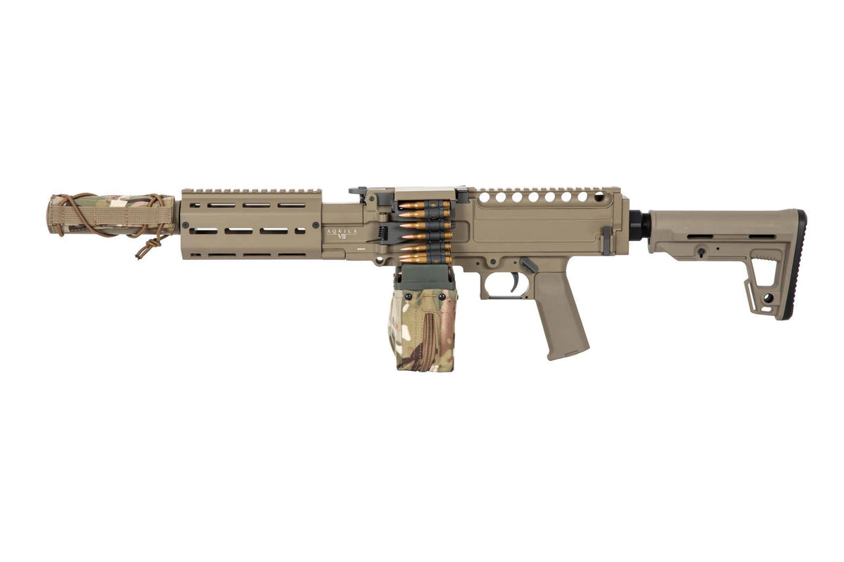 AQUILA VII LMG Light Machinegun Replica - tan