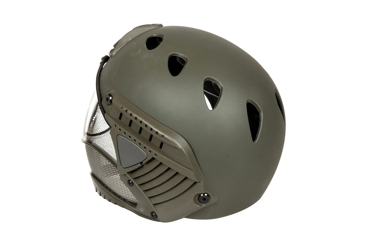 Full Face First Helmet -Green
