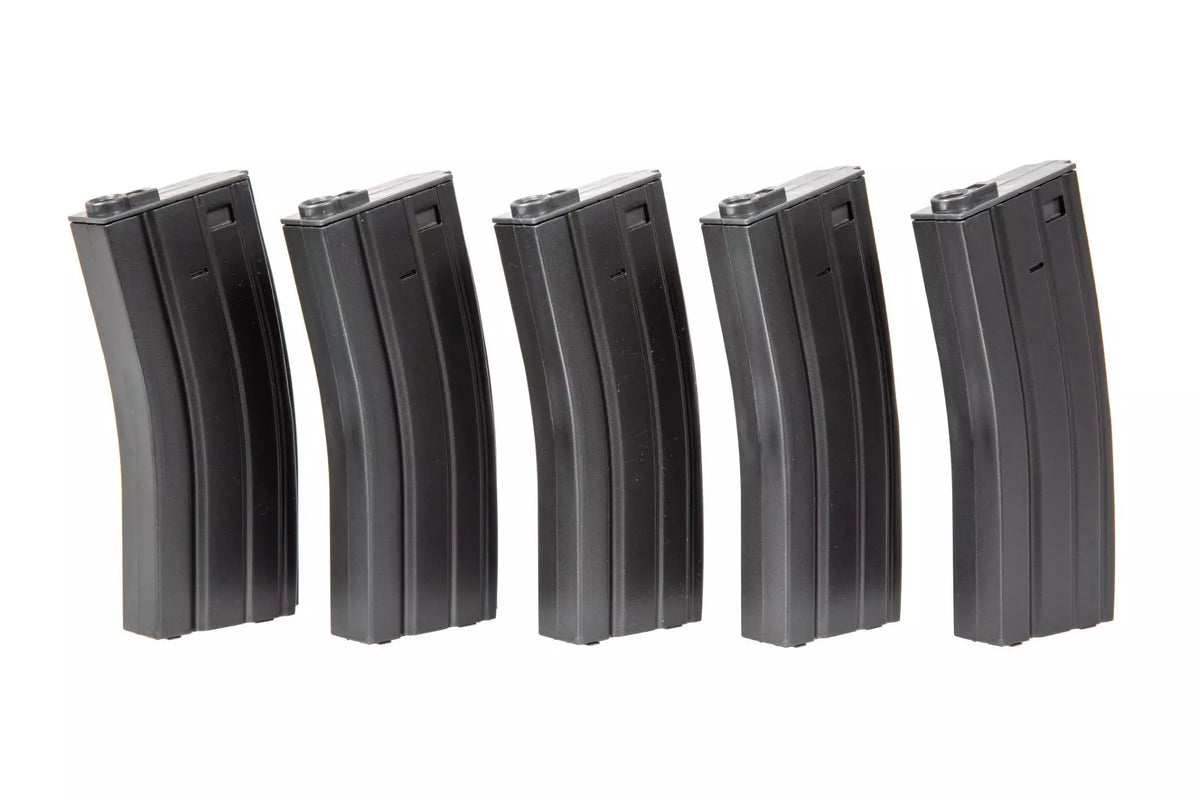 Set of 5 Real-Cap 30 BB M4/M16 Magazine - Grey