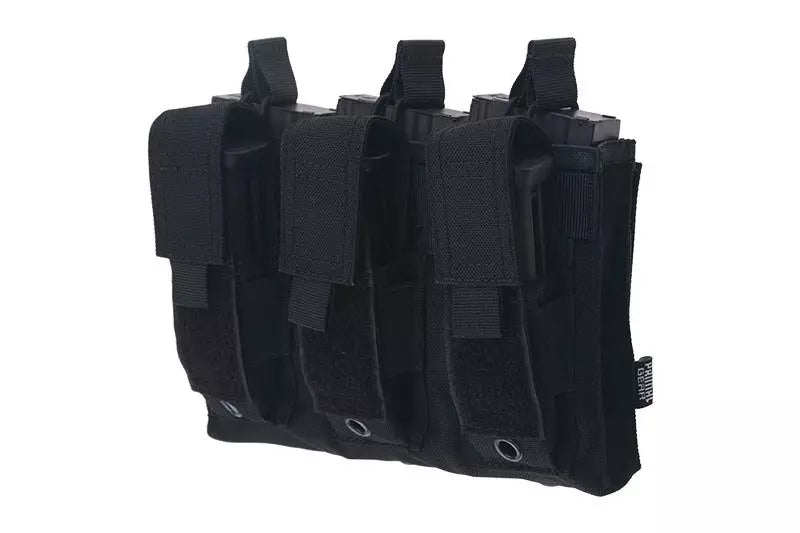 Open Top 3+3 Pouch - Black