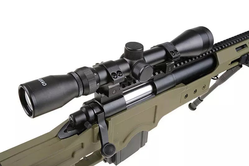 MB4411D sniper rifle replica with scope and bipod - olive