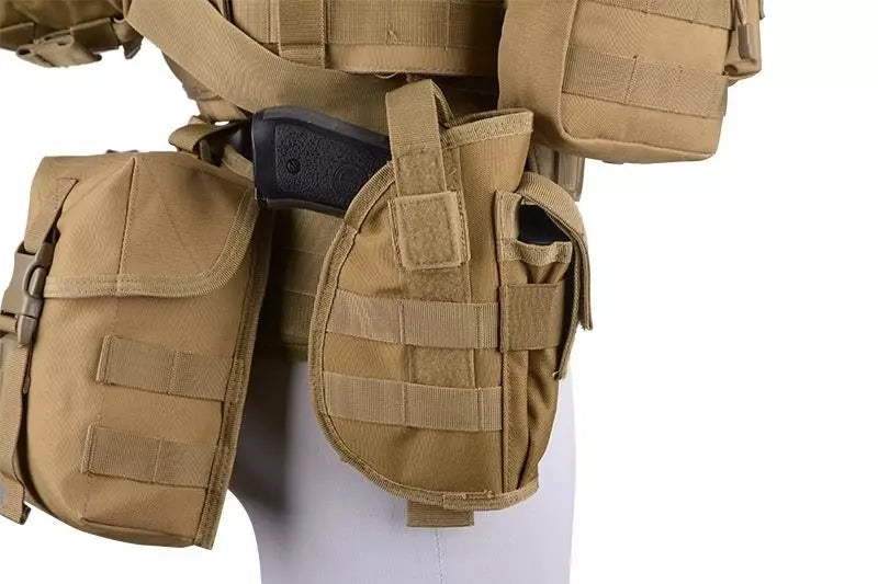 Universal holster with magazine pouch - tan