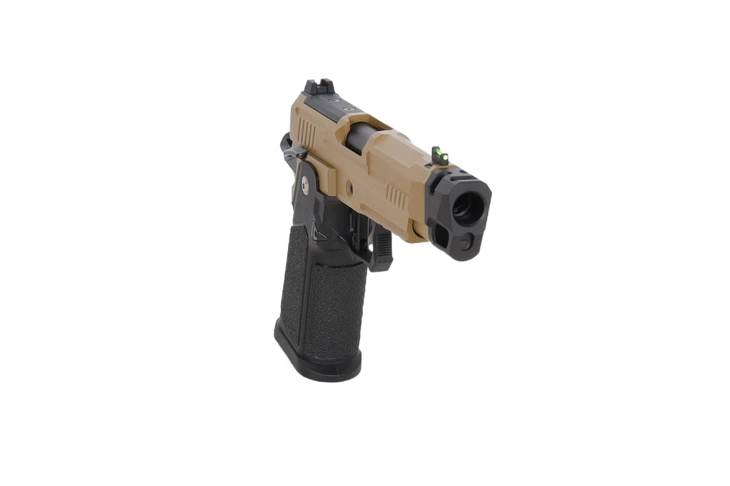 Arcturus Hi-Capa Vanguard 4.3" GBB Pistol (Optics Ready/Compensator) - Half-Tan