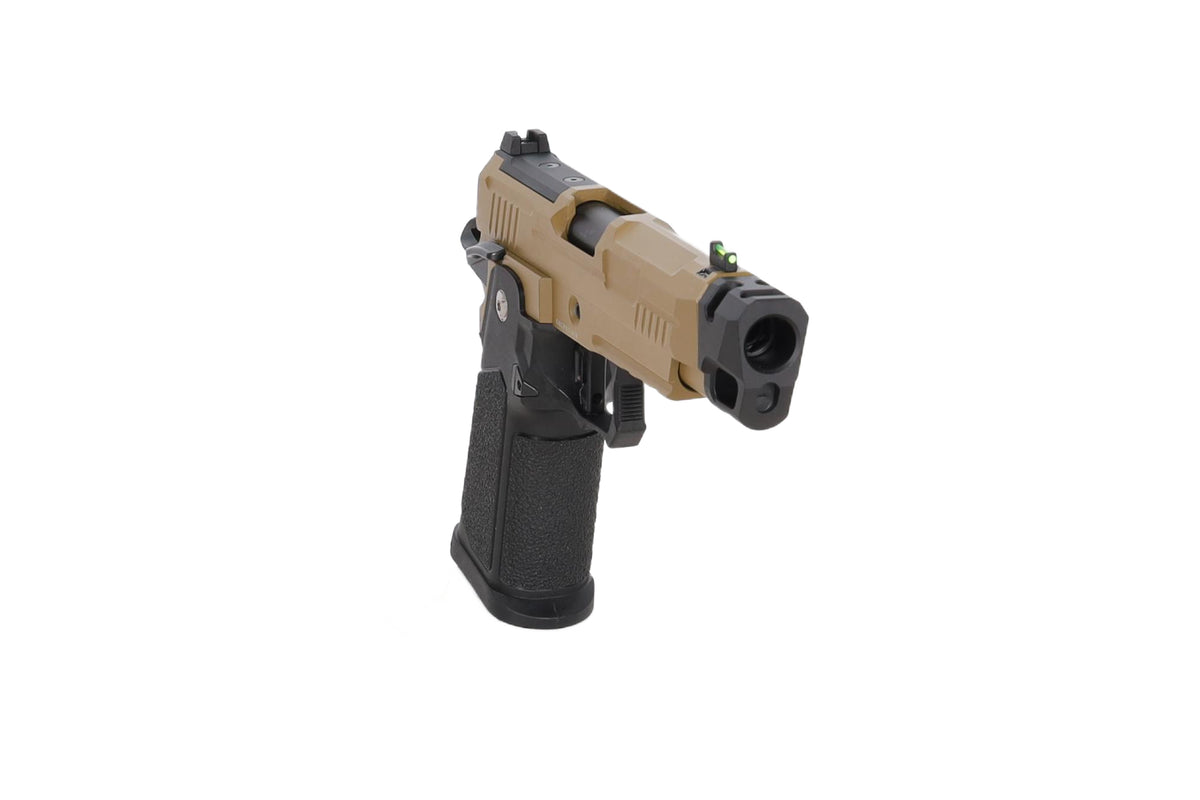Arcturus Hi-Capa Vanguard 4.3" GBB Pistol (Optics Ready/Compensator) - Half-Tan