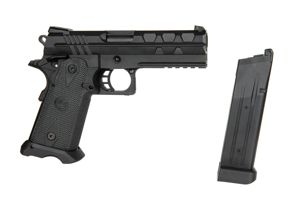 TARTARUS MK I 4.3 Green Gas Pistol Replica - Black"