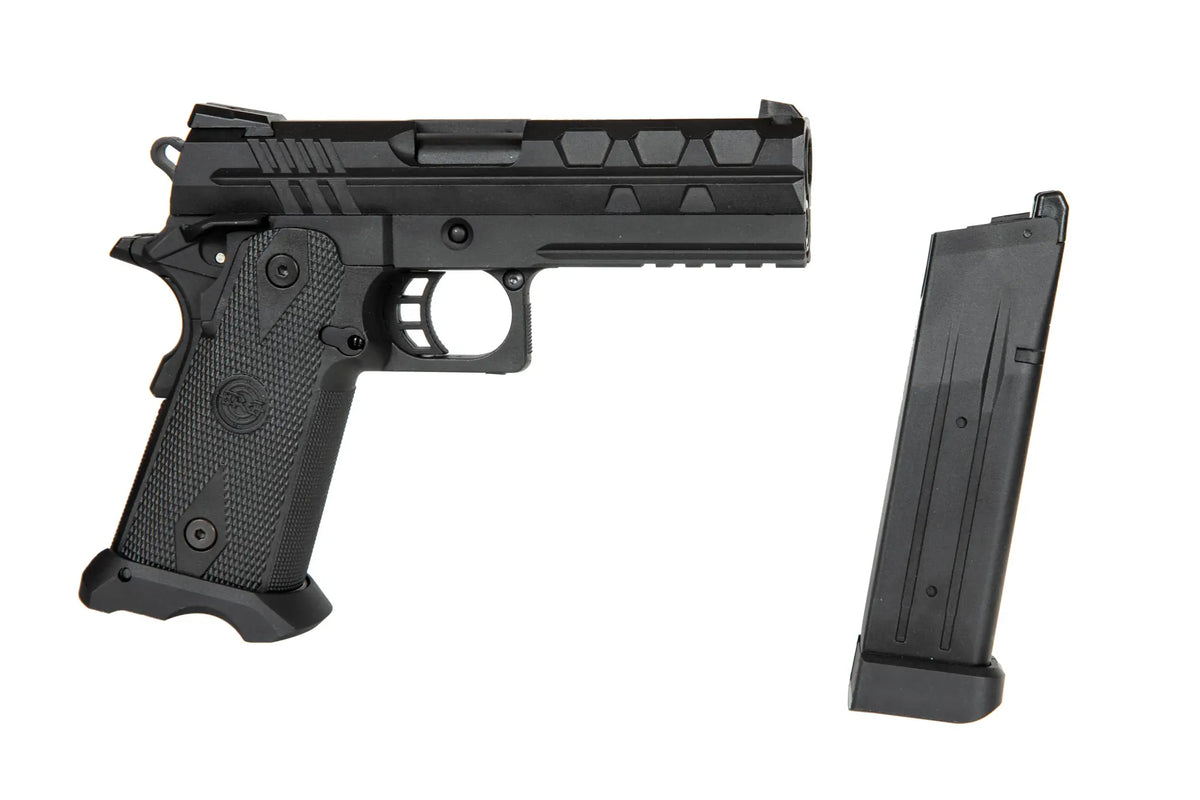 TARTARUS MK I 4.3 Green Gas Pistol Replica - Black"