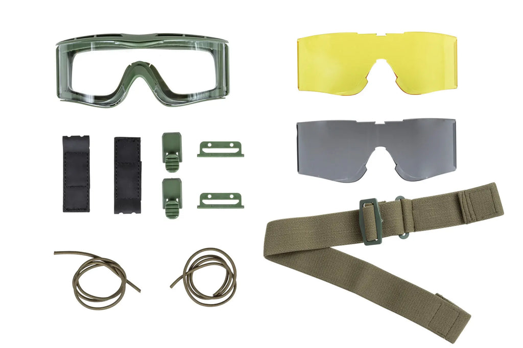 Wosport GG-005 tactical goggles with interchangeable lenses Olive