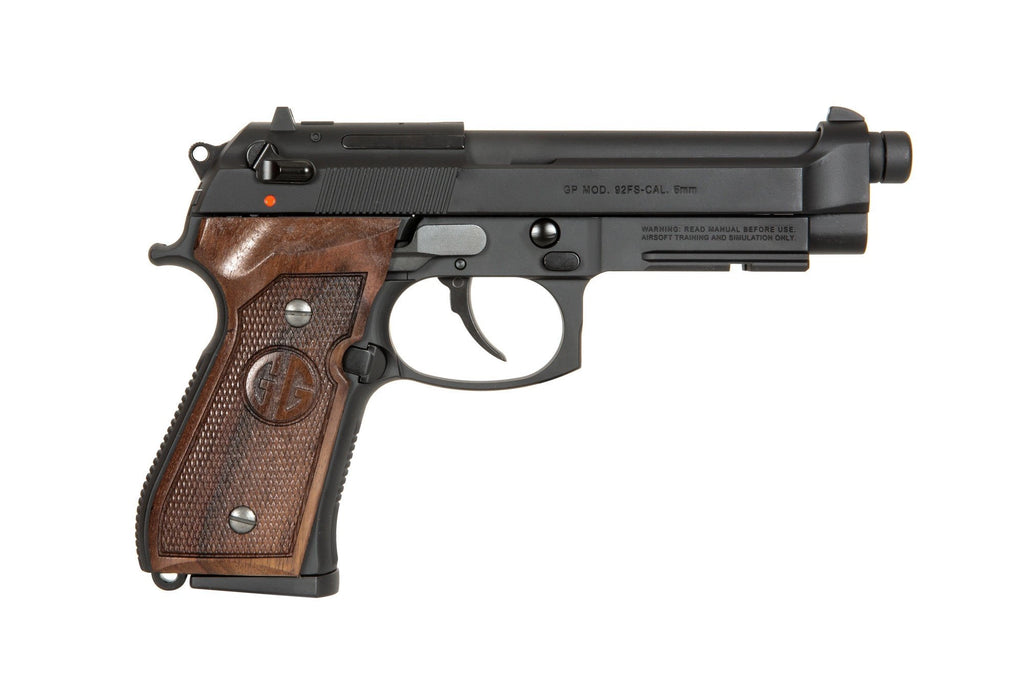 GPM92 pistol replica GP2 walnut grip edition - black