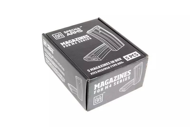 5pcs set - 100rd mid-cap magazine for M4/M16 - tan