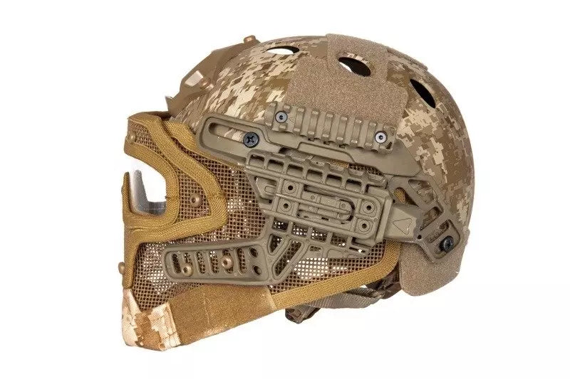 FAST PJ G4 System replica helmet with face shield - Desert