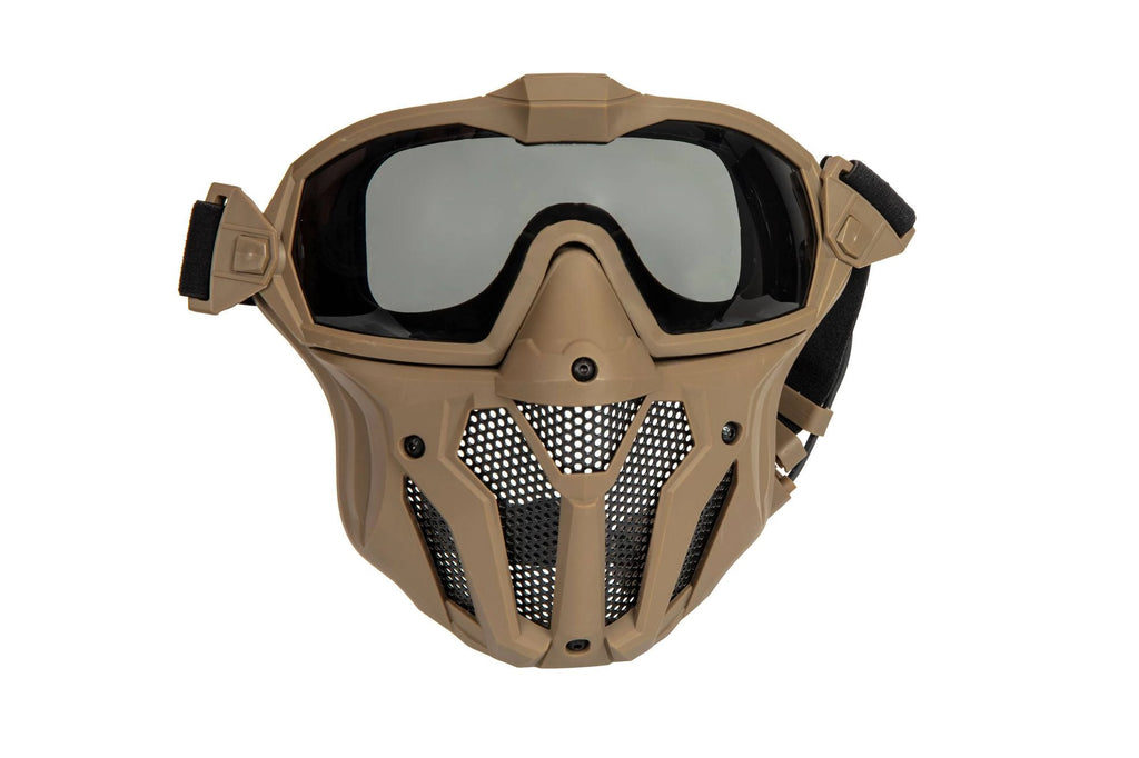 Mask with Goggles and Fan - Tan