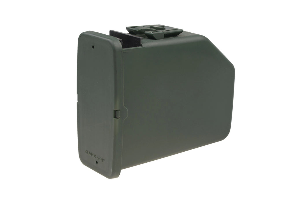 Box magazine 2400 balls for replica type M249 - olive green