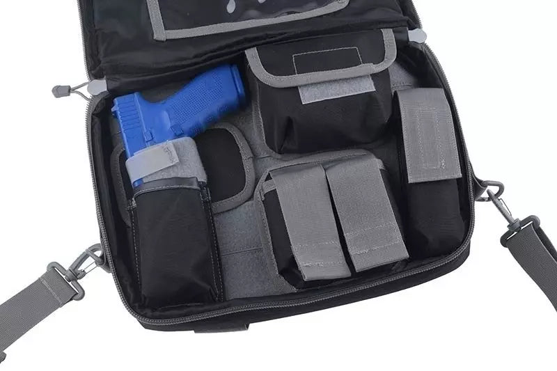 Pistol Bag with Organizer - Black-Grey