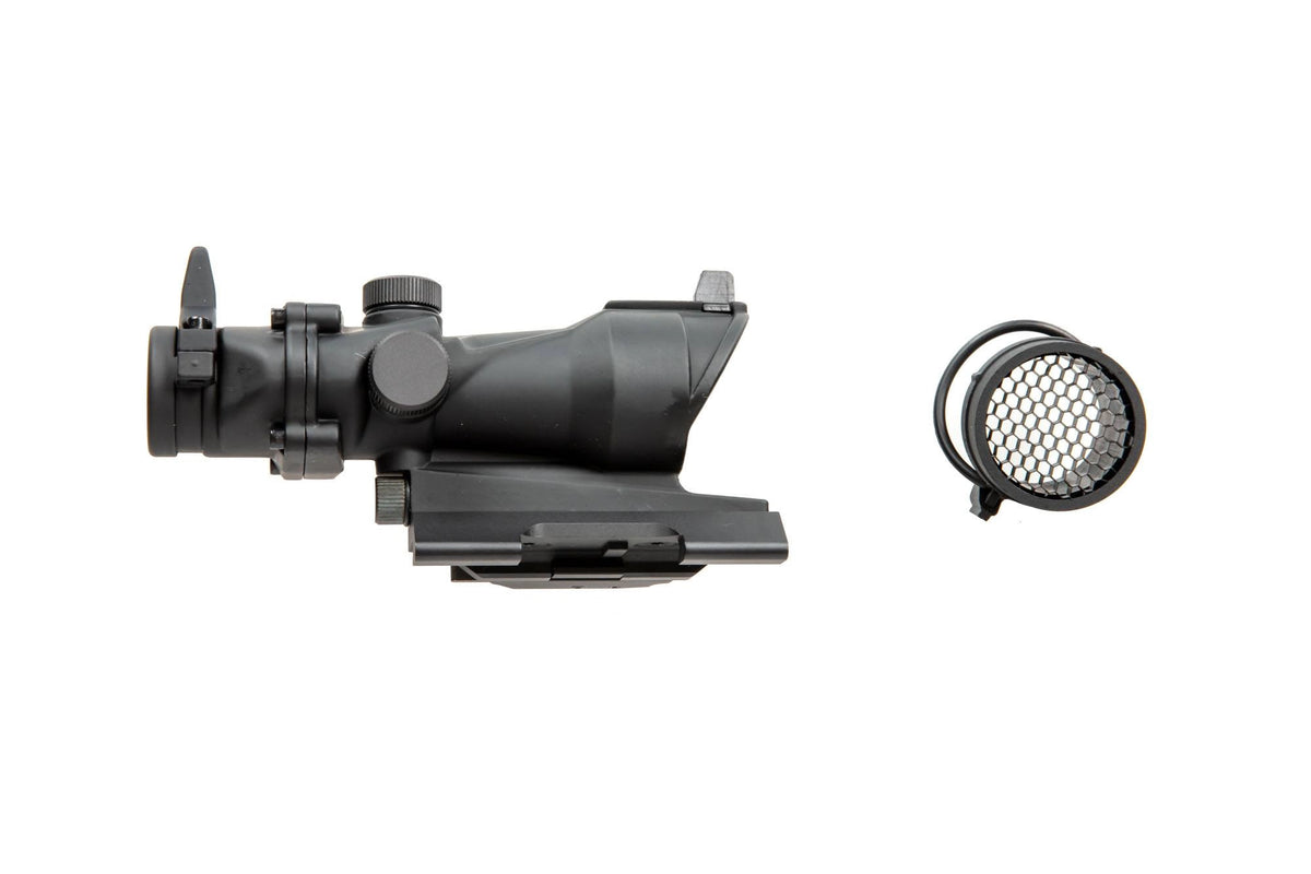 ACOG Style 4x32 Scope Replica with Killflash Cover, Lighting and QD V2 Mount - Black