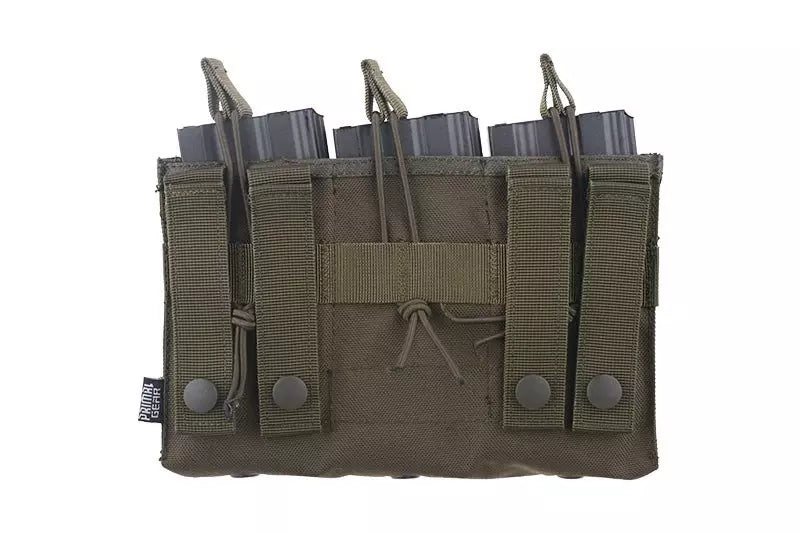 Open Top 3+3 Pouch - Olive Drab