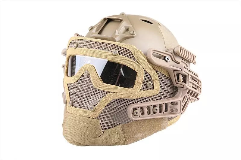 FAST PJ G4 System replica helmet with face shield - Coyote