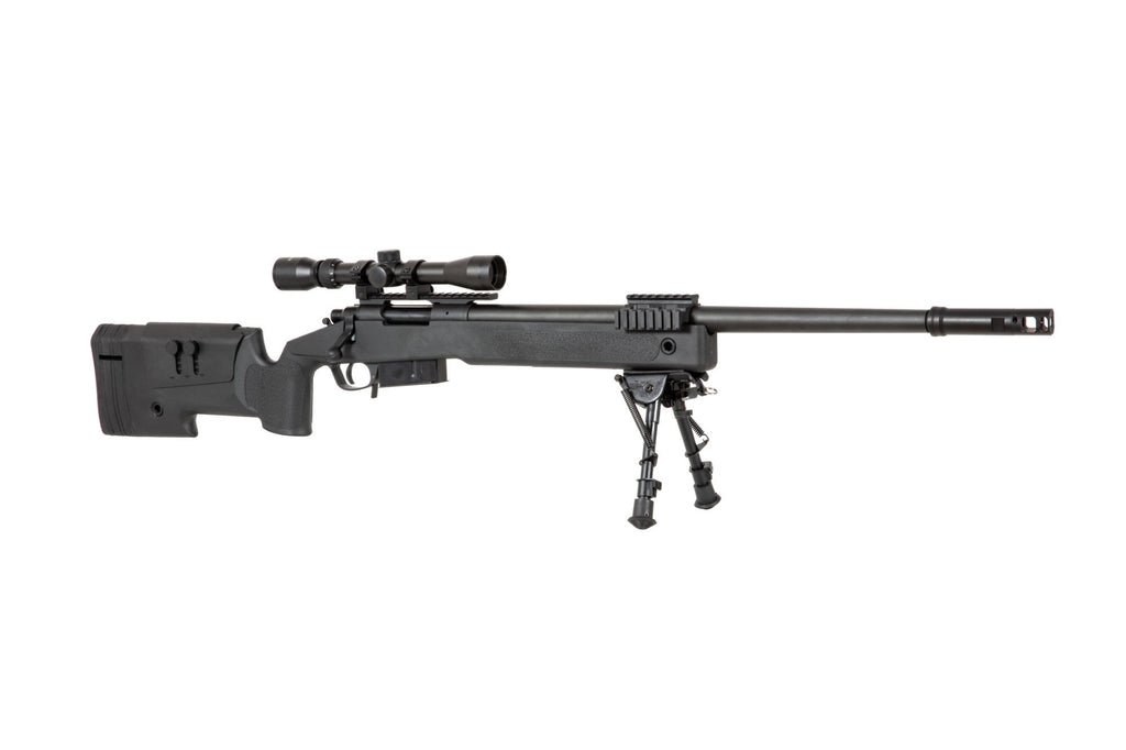 SA-S03 CORE™ High Velocity Sniper Rifle Replica with Scope and Bipod - black