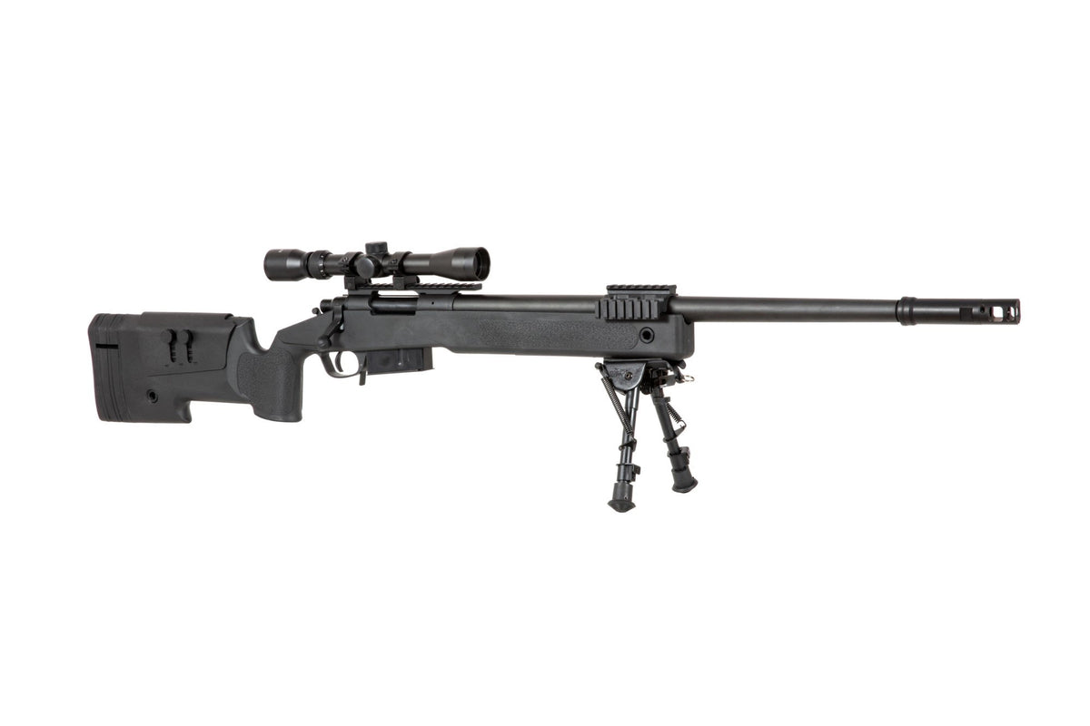 SA-S03 CORE™ High Velocity Sniper Rifle Replica with Scope and Bipod - black