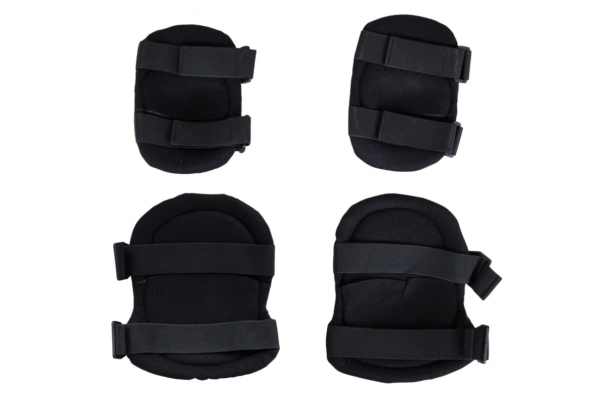Wosport PA-07 knee and elbow protector set Black