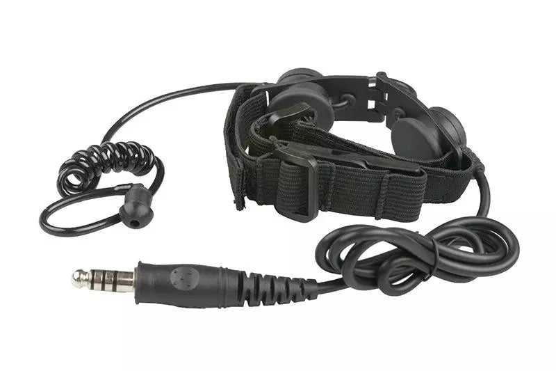 Throat-Mic with Earpiece - Black