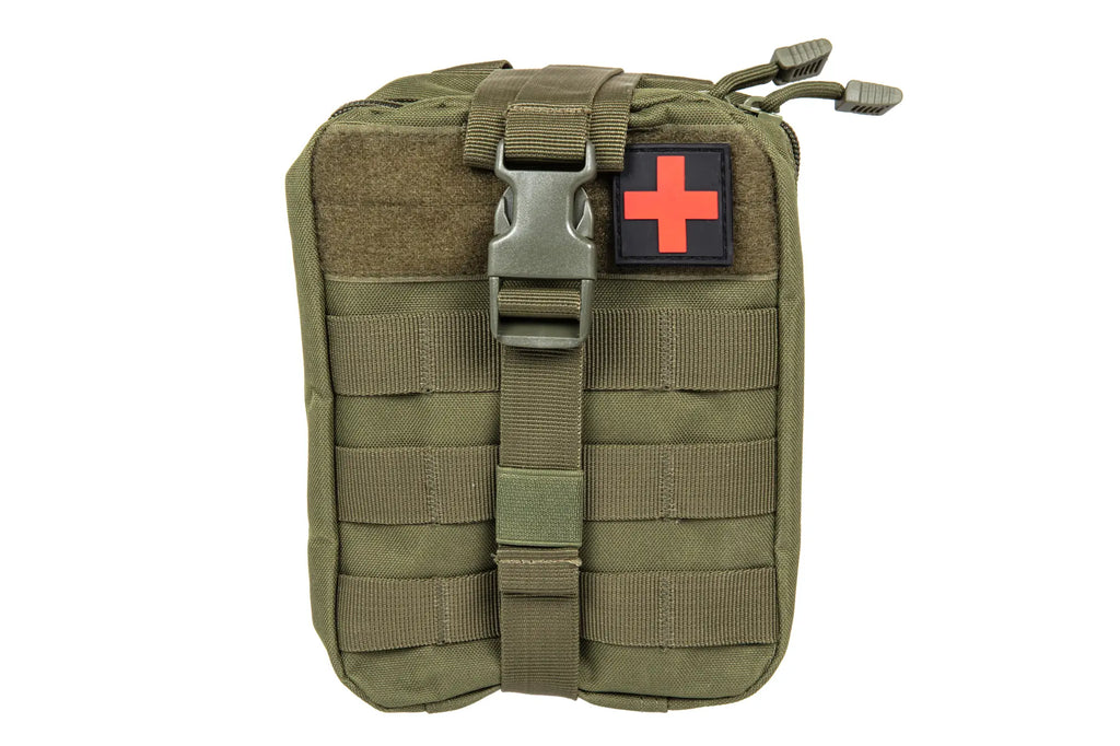 Apteczka zrywana Molle z naszywką Medyk GFC Tactical Oliwkowa