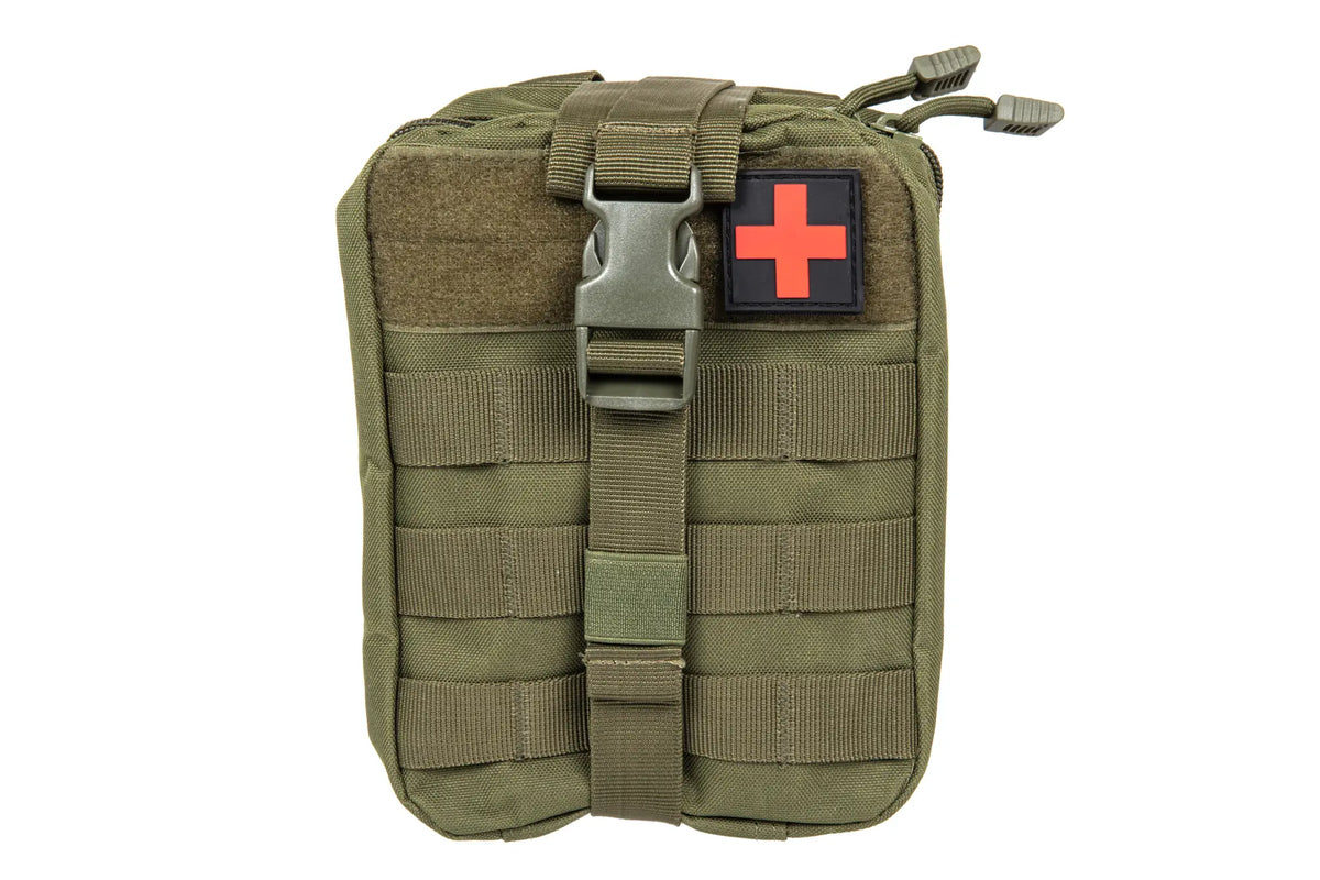Apteczka zrywana Molle z naszywką Medyk GFC Tactical Oliwkowa