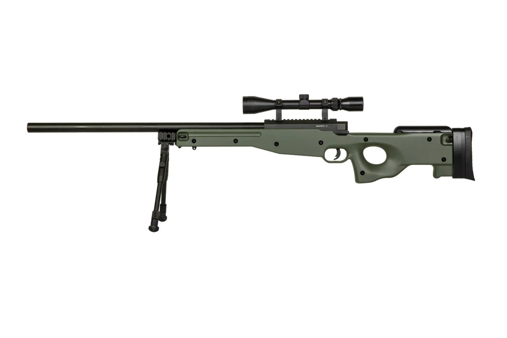 Warrior I  sniper rifle replica (with scope and bipod) - olive