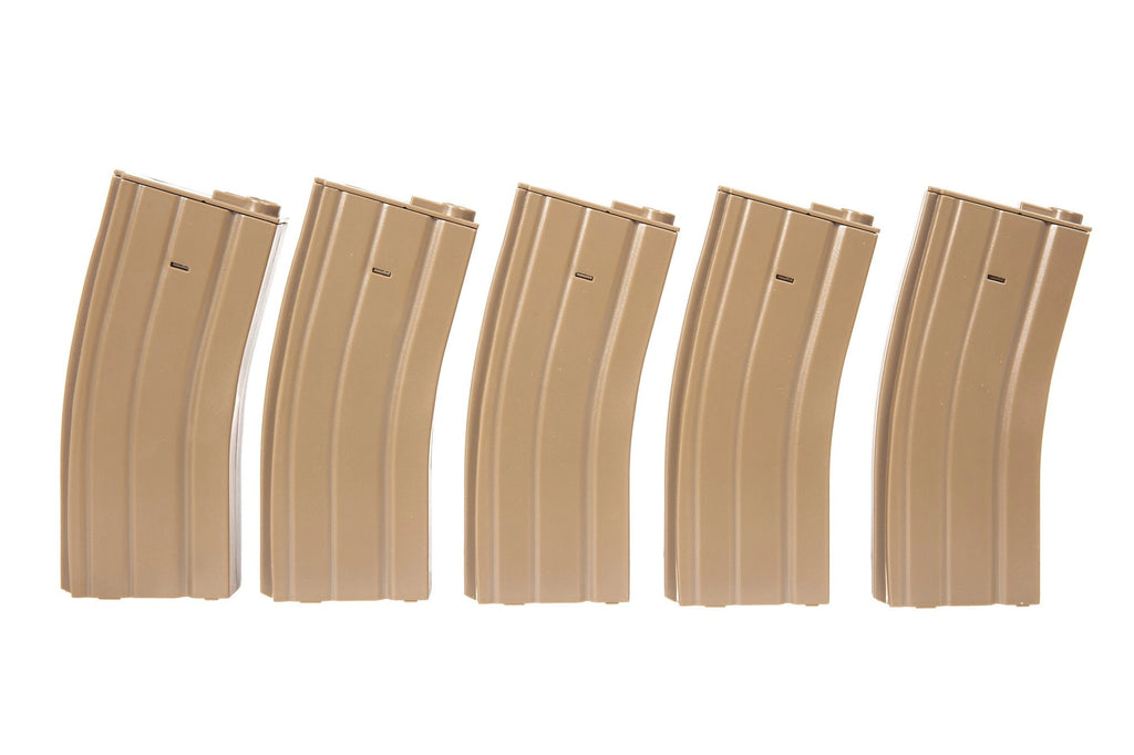 5pcs set - 70rd low-cap magazine for M4/M16 - tan