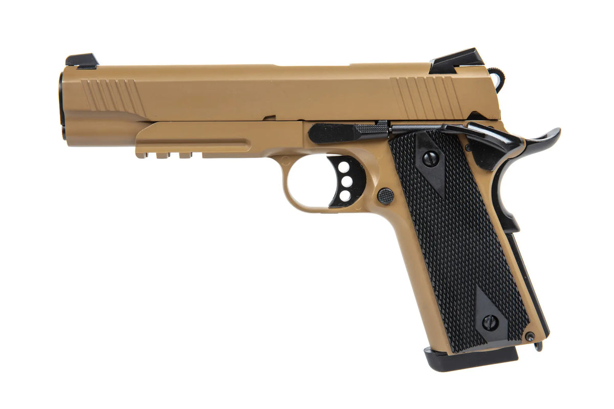 Replica of the Double Bell M1911 302 Tan pistol